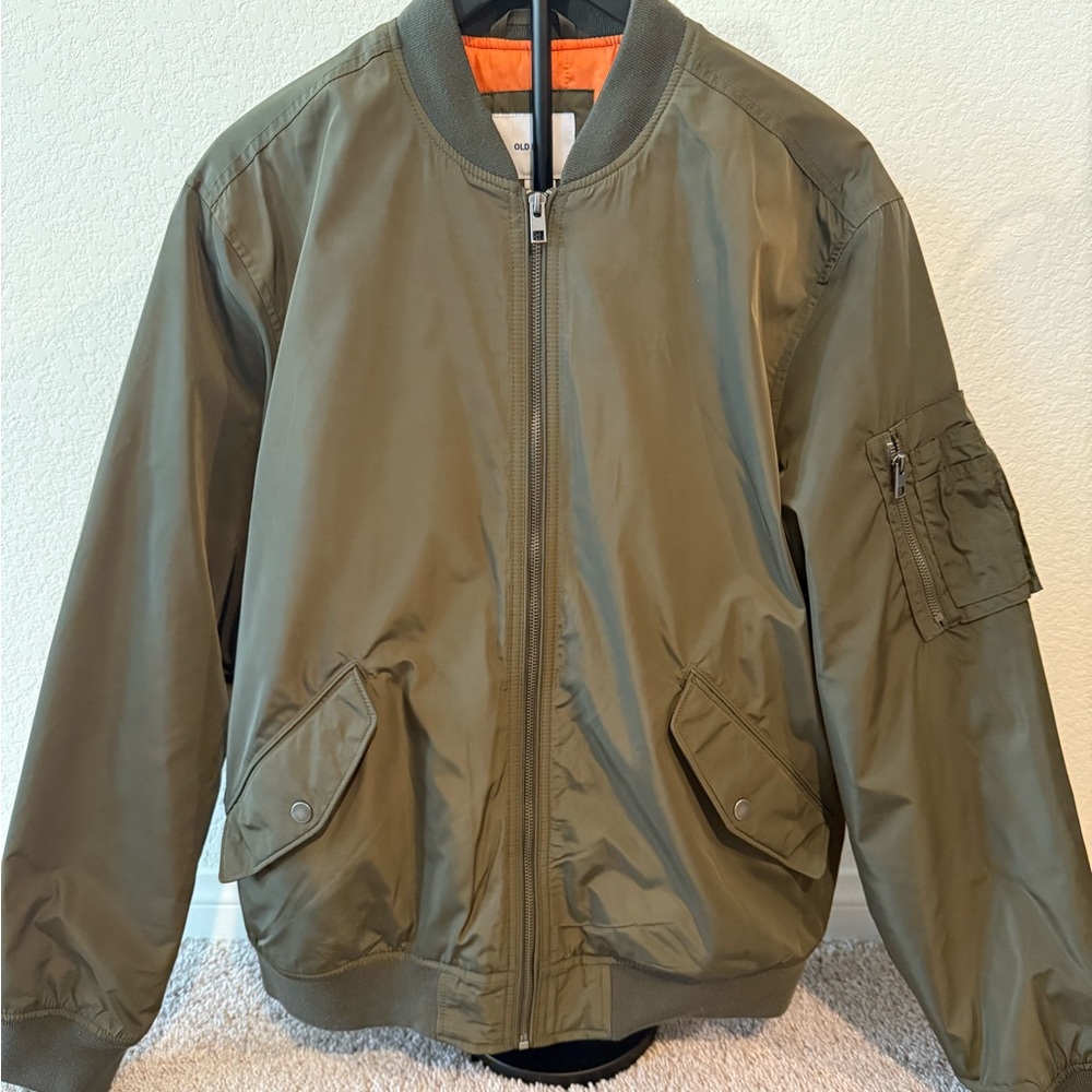 Olive Green Bomber Jacket